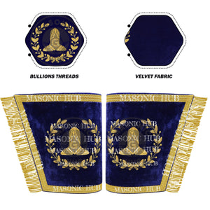 Masonic Grand Lodge Senior Warden Cuffs Set – Hand Embroidered Gold Bullion Masonic Hub