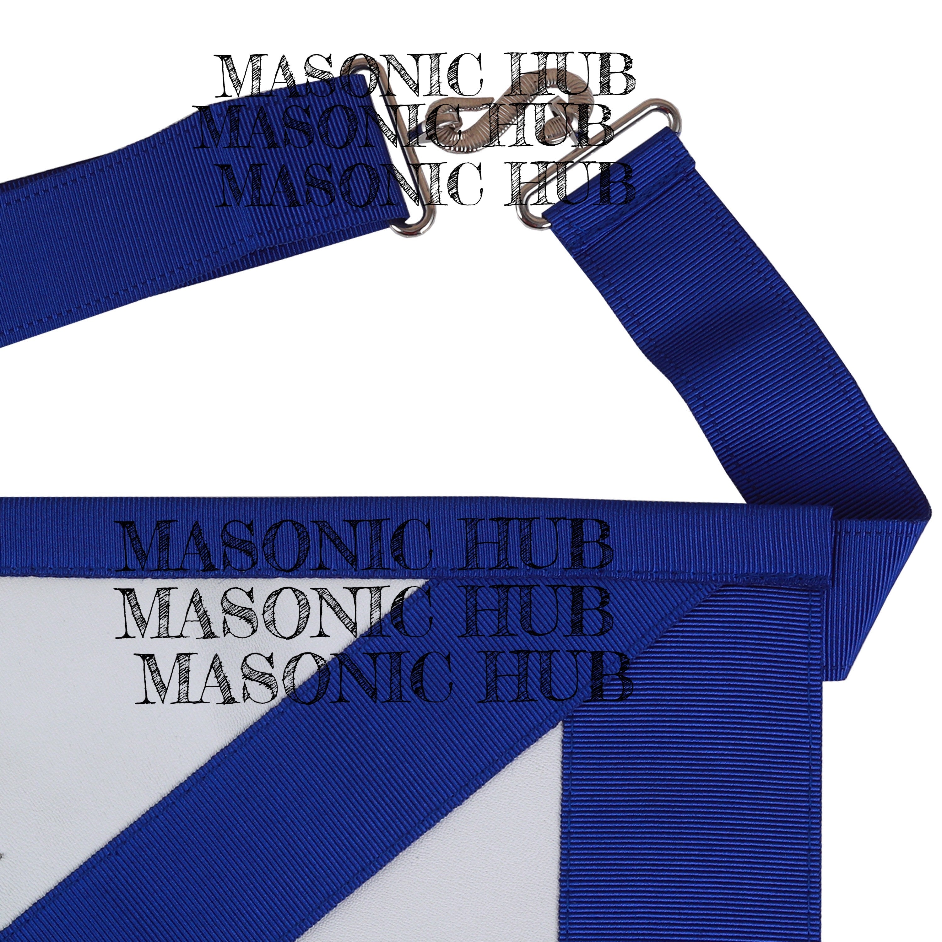 Masonic Master Mason Apron Lambskin Blue Silk Wreath & Grapes Freemason Regalia My Store