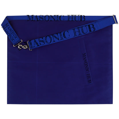 Handcrafted 100% Lambskin Past Master Masonic Apron with Blue Wreath Emblem