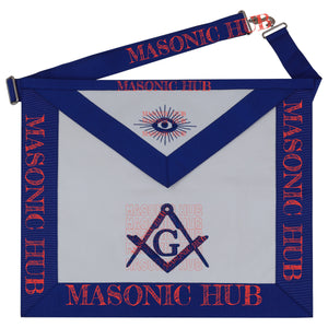 Masonic Master Mason Lambskin Apron Third Degree Blue Silk Embroidery Freemason My Store