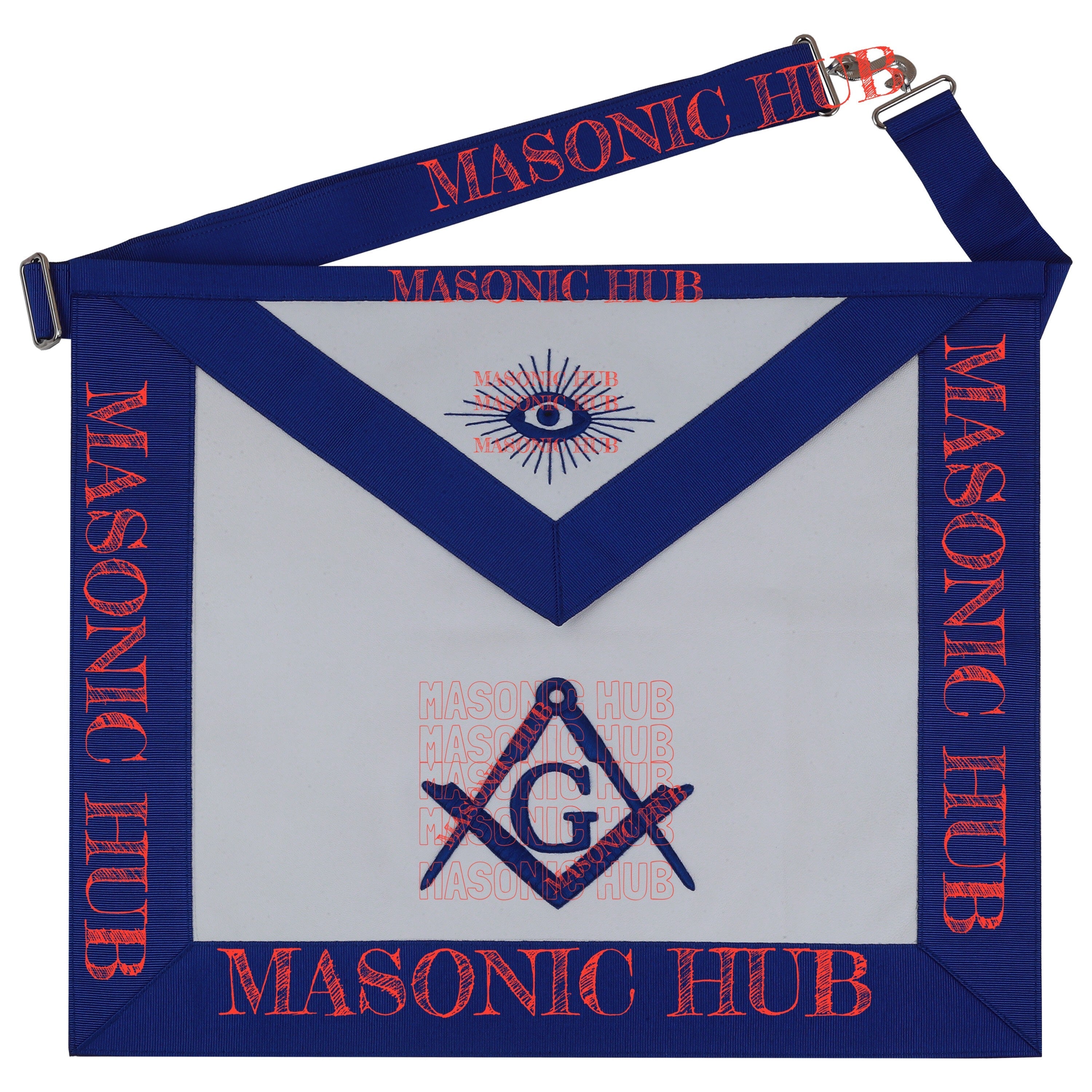 Masonic Master Mason Lambskin Apron Third Degree Blue Silk Embroidery Freemason My Store