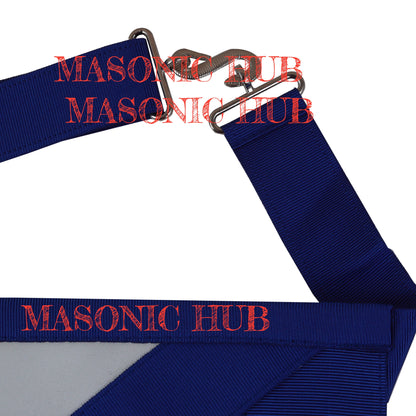 Masonic Master Mason Lambskin Apron Third Degree Blue Silk Embroidery Freemason