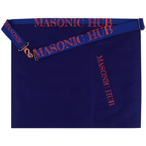 Masonic Master Mason Lambskin Apron Third Degree Blue Silk Embroidery Freemason My Store