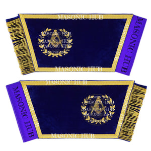 Masonic Grand Lodge Junior Deacon Cuffs Set – Hand Embroidered Gold Bullion Masonic Hub