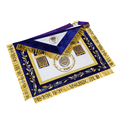 Masonic Grand Lodge Junior Deacon Regalia Set – Hand Embroidered Lambskin Apron