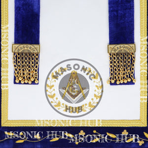 Masonic Grand Lodge Junior Deacon Regalia Set – Hand Embroidered Lambskin Apron Masonic Hub