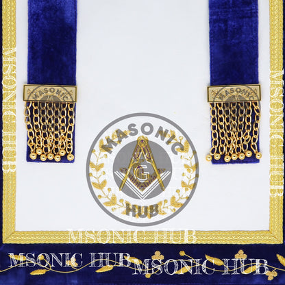 Masonic Grand Lodge Junior Deacon Regalia Set – Hand Embroidered Lambskin Apron
