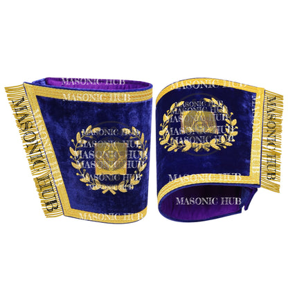Masonic Grand Lodge Lecturer Regalia Set – Hand Embroidered Lambskin Apron
