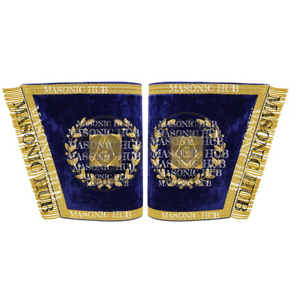 Masonic Grand Lodge Lecturer Regalia Set – Hand Embroidered Lambskin Apron