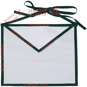 Allied Masonic Degree (AMD) Member Apron – White Cotton Duck Cloth Masonic Hub