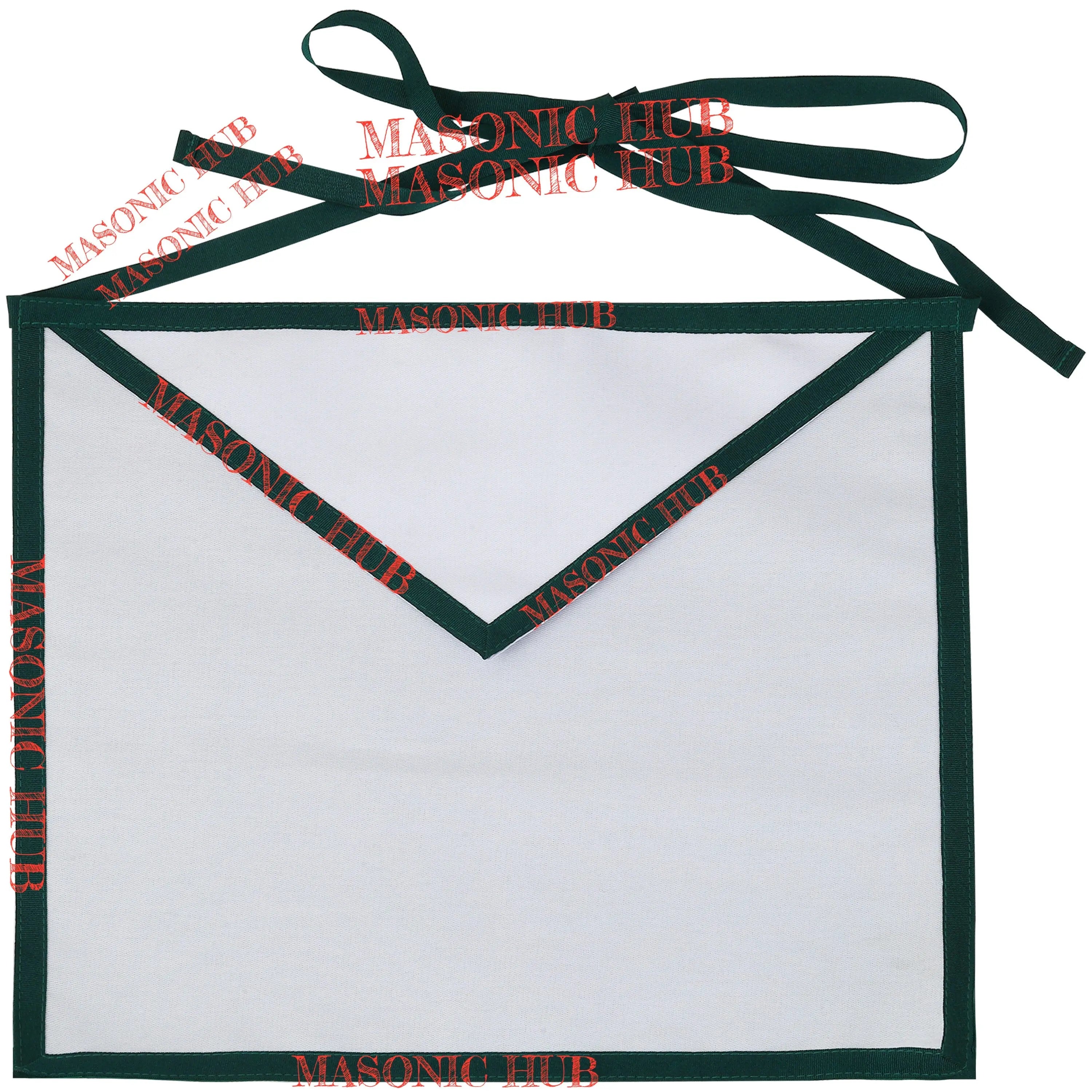Allied Masonic Degree (AMD) Member Apron – White Cotton Duck Cloth Masonic Hub