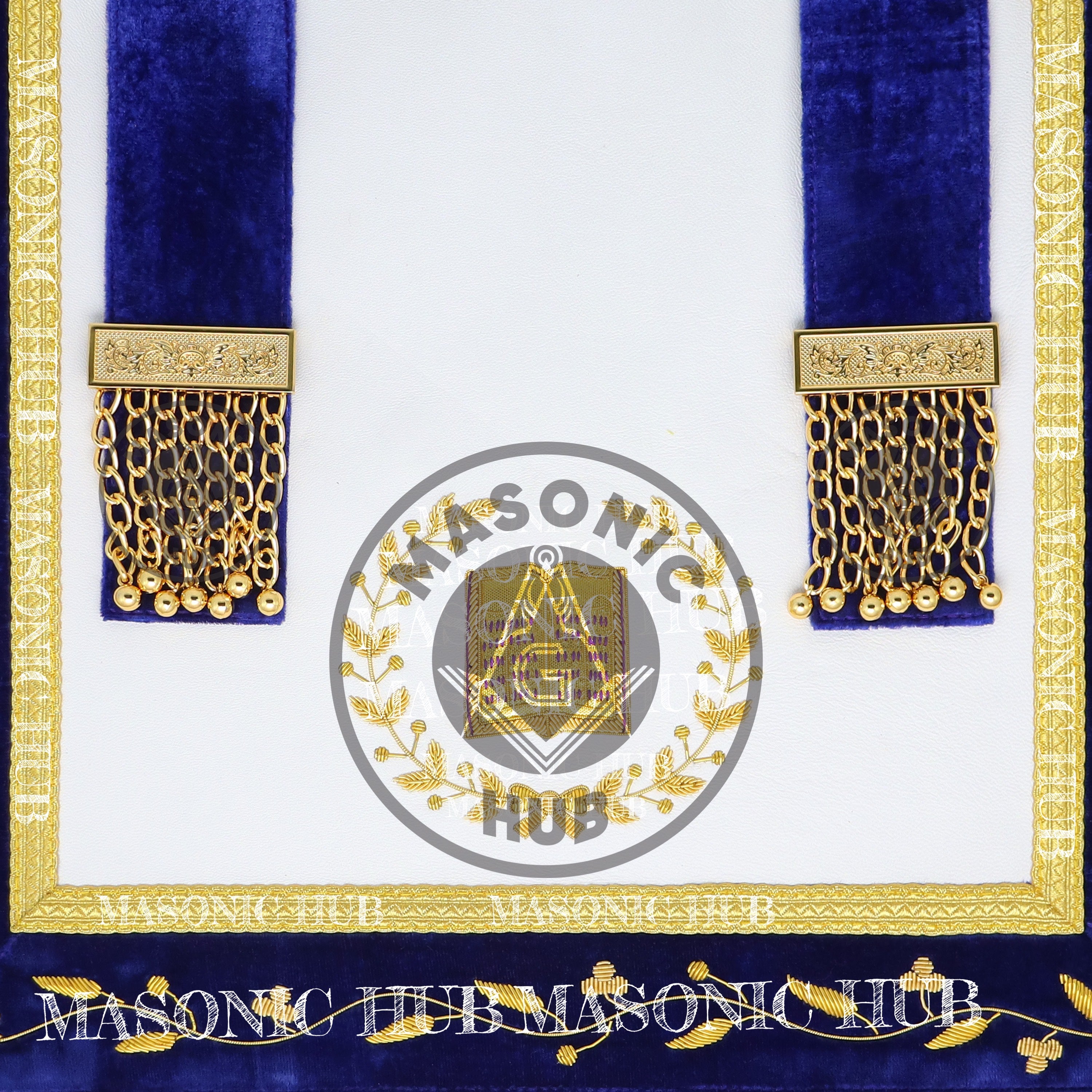 Masonic Grand Lodge Lecturer Regalia Set – Hand Embroidered Lambskin Apron Masonic Hub