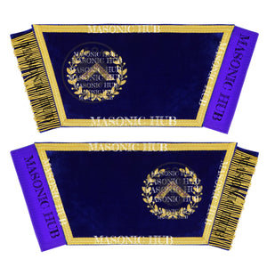 Masonic Grand Lodge Worshipful Master Cuffs Set – Hand Embroidered Gold Bullion Masonic Hub