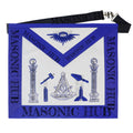 Masonic Past Master Working Tools Apron - Lambskin & Silk Threads - Hand Embroidered My Store