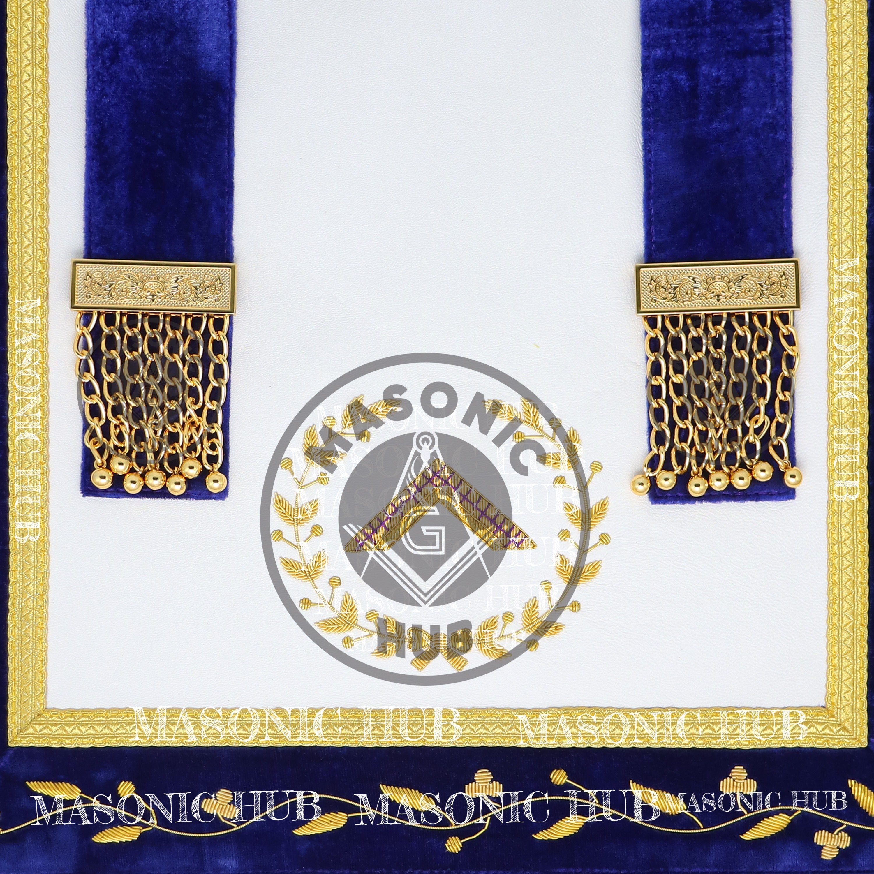 Masonic Grand Lodge Worshipful Master Regalia Set – Hand Made Lambskin Apron Masonic Hub