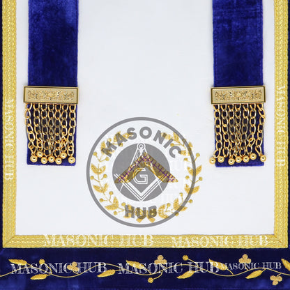 Masonic Grand Lodge Worshipful Master Regalia Set – Hand Made Lambskin Apron