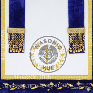 Masonic Grand Lodge Tyler Regalia Set – Hand Embroidered Lambskin Apron Masonic Hub