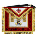 Past High Priest Royal Arch Apron – Red Velvet & Gold Bullion with Embroidered Masonic Hub