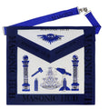 Masonic Past Master Lambskin Working Tools Apron - Hand-Embroidered Freemason My Store