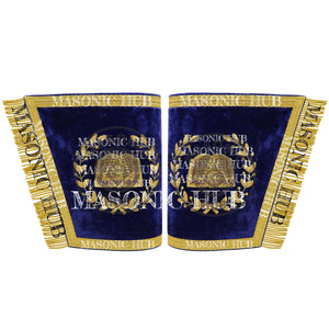 Masonic Grand Lodge Chaplain Officer Cuffs Set – Hand Embroidered Gold Bullion Masonic Hub