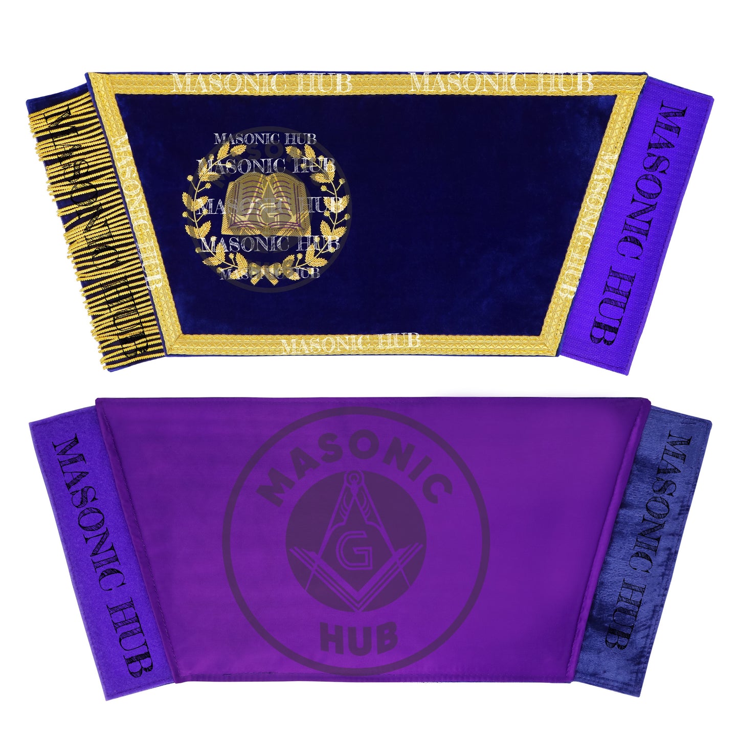 Masonic Grand Lodge Chaplain Regalia Set – Hand Embroidered Lambskin Apron, Collar, Jewel & Cuffs – Gold Bullion Finish