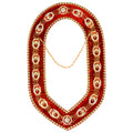 Masonic Regalia Rhinestones Jewels Shriner Chain Collar With Red Backing Velvet Masonic Hub