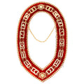 Masonic Blue Lodge Working Tools Masonic Chain Collar with Rhinestone Red Velvet Masonic Hub
