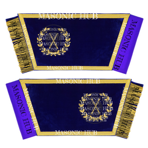 Masonic Grand Lodge Master of Ceremonie Cuffs Set Hand Embroidered Gold Bullion Masonic Hub