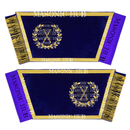 Masonic Grand Lodge Master of Ceremonies Regalia Set – Hand Made Lambskin Apron