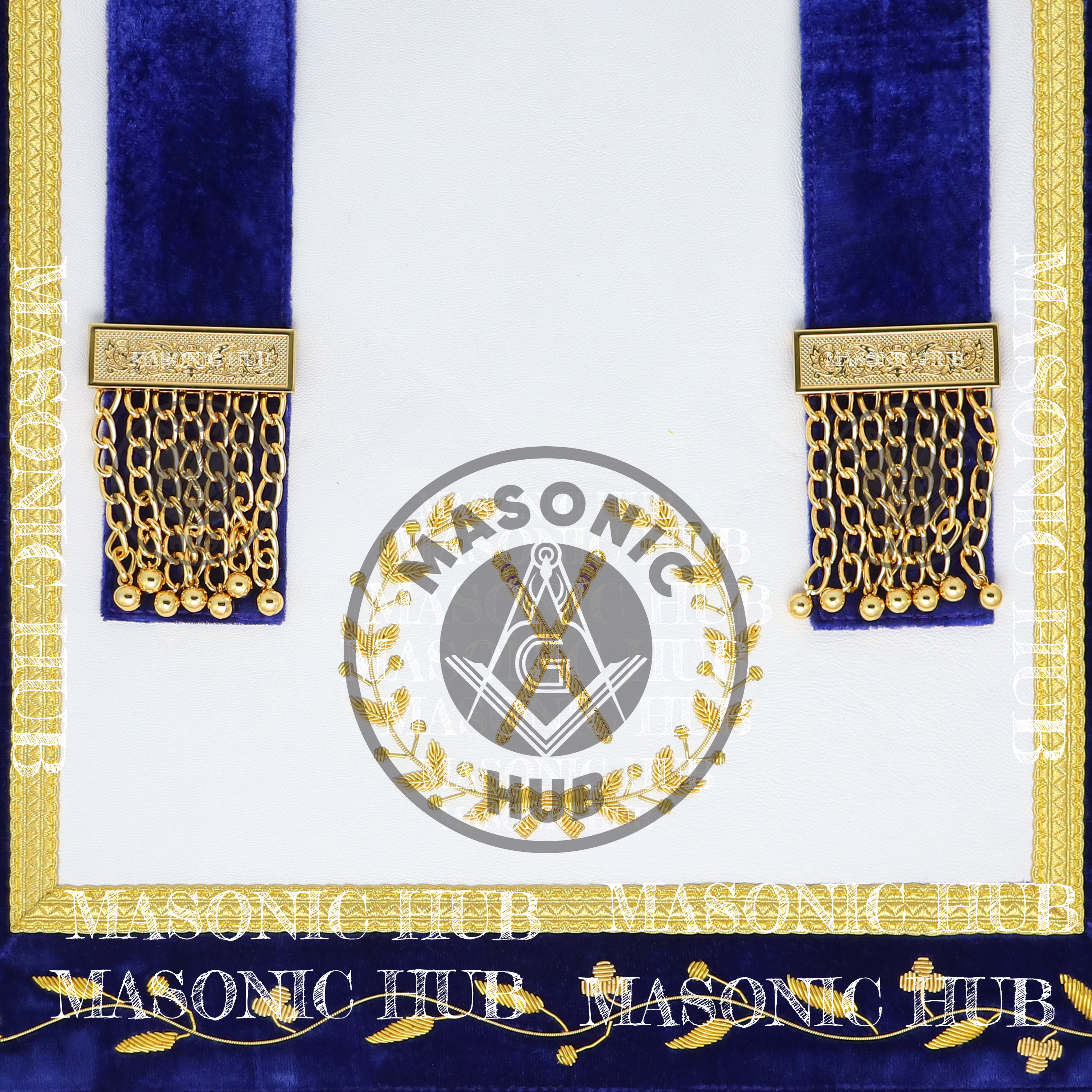 Masonic Grand Lodge Master of Ceremonies Regalia Set – Hand Made Lambskin Apron Masonic Hub