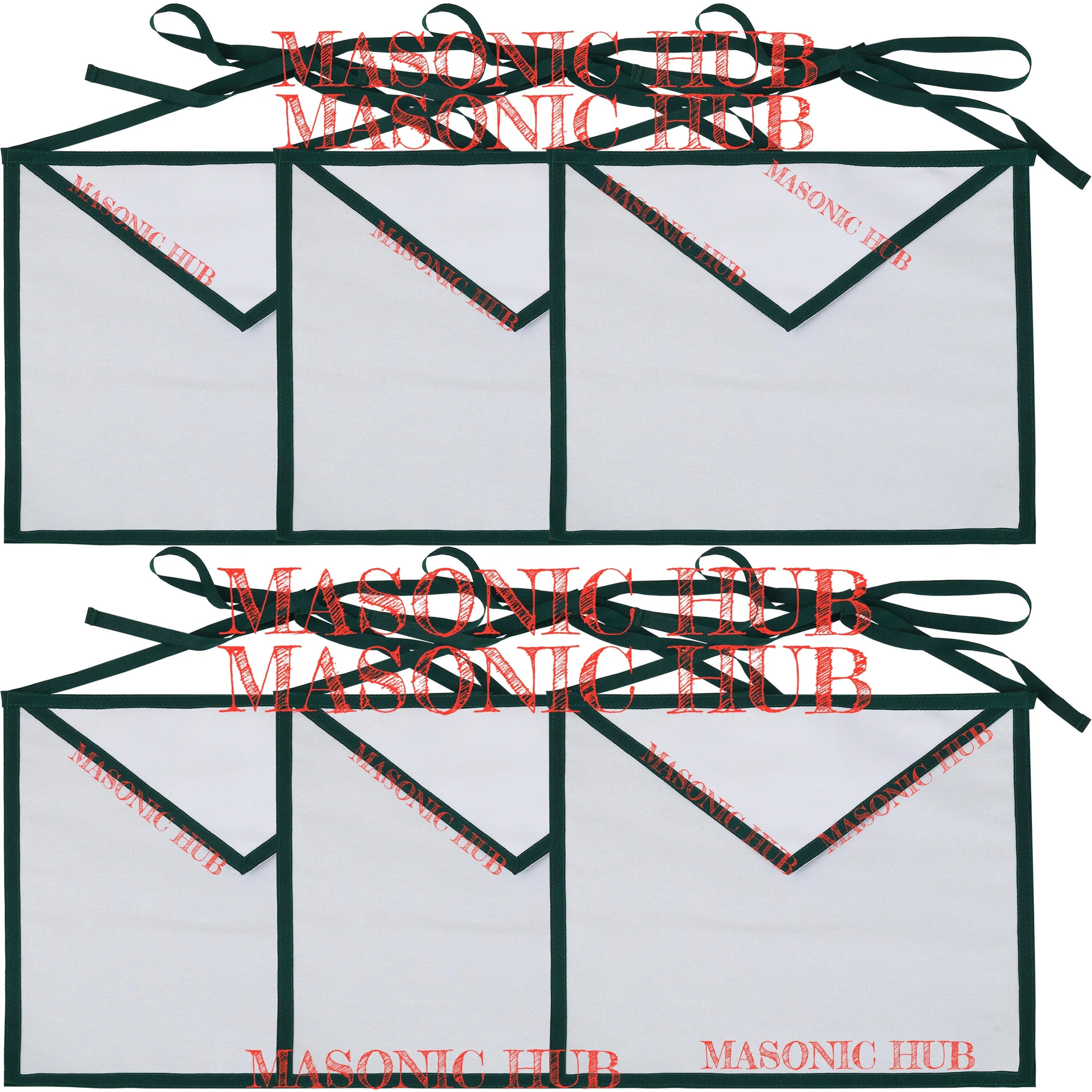 Allied Masonic Degree (AMD) Member Apron – White Cotton Duck Cloth Masonic Hub