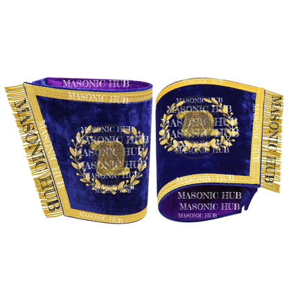 Masonic Grand Lodge Orator Regalia Set – Hand Embroidered Lambskin Apron