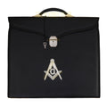 Masonic Regalia Black File Case For WM/MM Apron with Hard Handle & G Logo-BLACK Masonic Hub