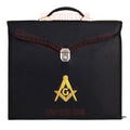 Masonic Regalia Black File Case For WM/MM Apron with Hard Handle & G Logo-BLACK Masonic Hub