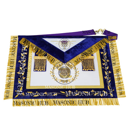Masonic Grand Lodge Orator Regalia Set – Hand Embroidered Lambskin Apron
