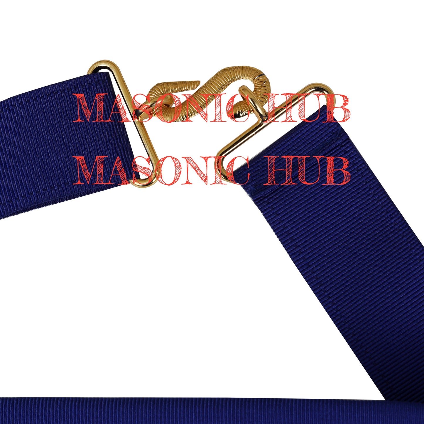 Masonic Master Mason Apron - with Compass & Square, Sunburst, Black Eye & Pillar