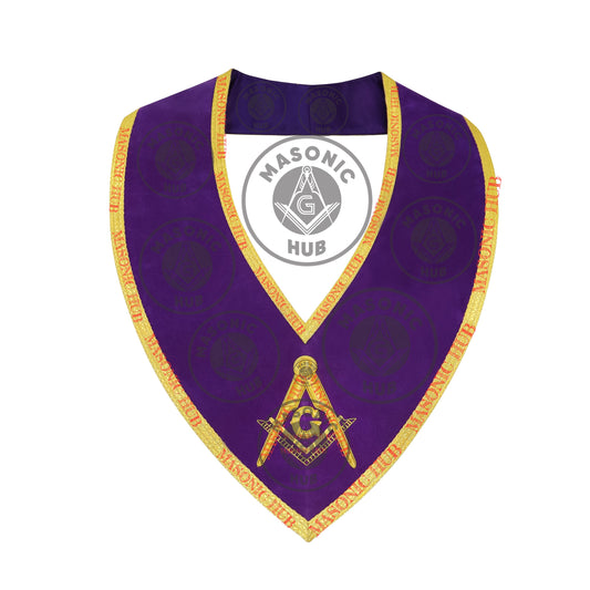 Masonic Master Mason Collar – Purple Velvet Blue Lodge Officer Freemason Regalia