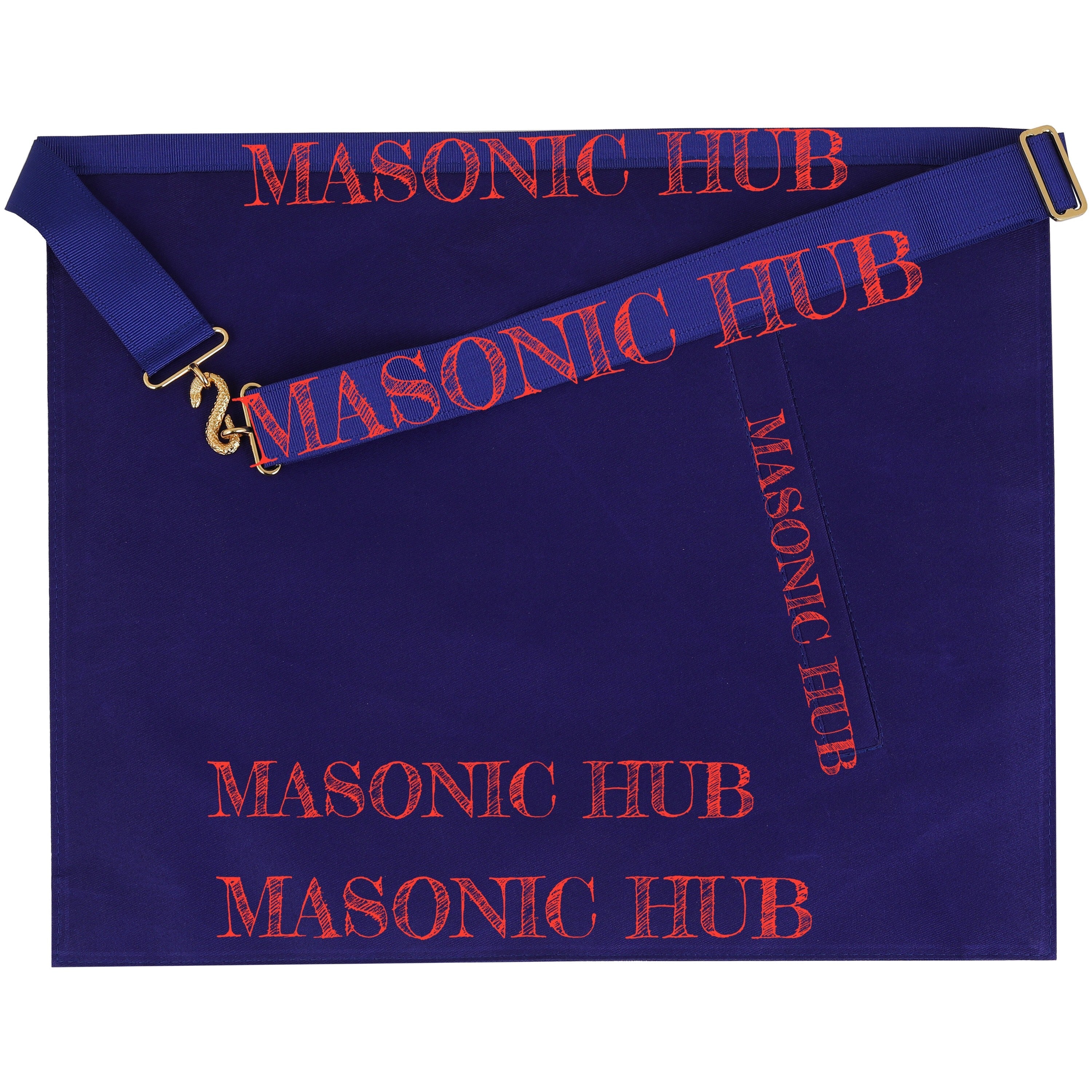 Masonic Master Mason Apron - with Compass & Square, Sunburst, Black Eye & Pillar My Store
