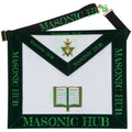 Hand-Embroidered Allied Masonic Degree (AMD) Officer Apron - Chaplain Regalia My Store