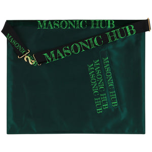 Hand-Embroidered Allied Masonic Degree (AMD) Officer Apron - Sentinel Regalia My Store