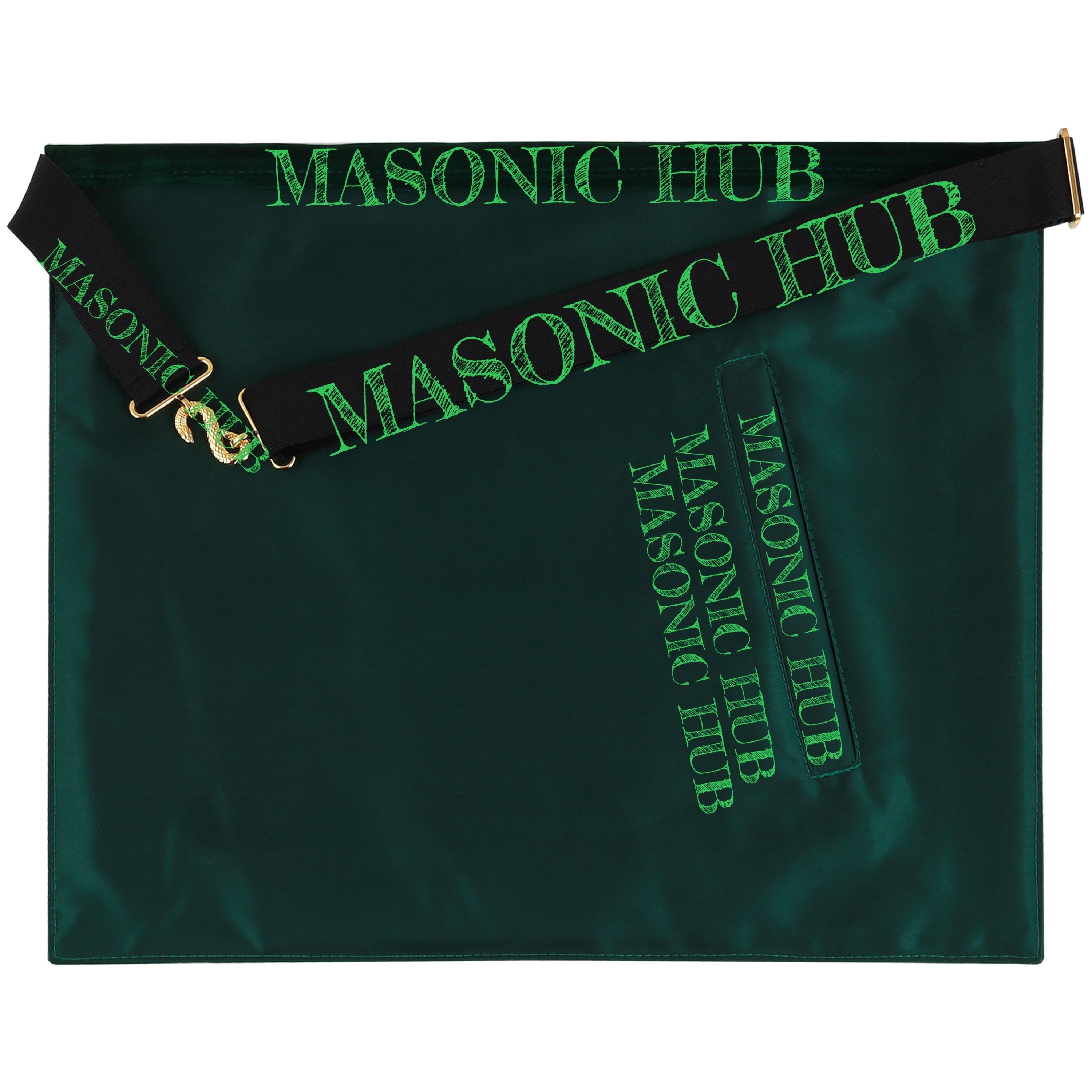Hand-Embroidered Allied Masonic Degree (AMD) Officer Apron - Sentinel Regalia My Store