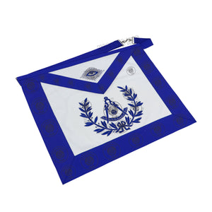 Past Master Masonic Apron – Genuine Lambskin Regalia with Silk Threads & Bullion Embroidery – Compass & Quadrant Design Masonic Hub