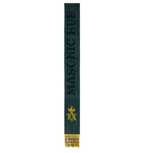 Allied Masonic Degrees Bible Marker – Hand Embroidered Green Ribbon AMD Symbol Masonic Hub