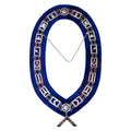 Blue Lodge Masonic Working Tools Chain Collar – Silver Plated with Blue Velvet Backing & Worshipful Master Jewel Masonic Hub