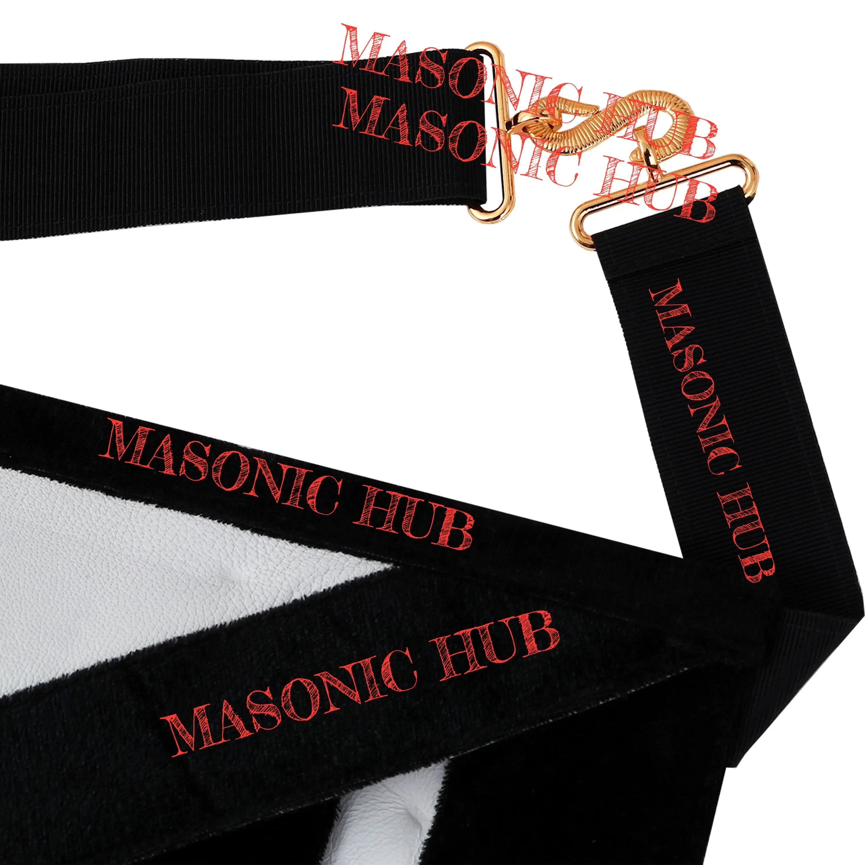 Masonic Master Mason Funeral Apron 100% Lambskin Hand Embroidered+BLACK VELVET Masonic Hub
