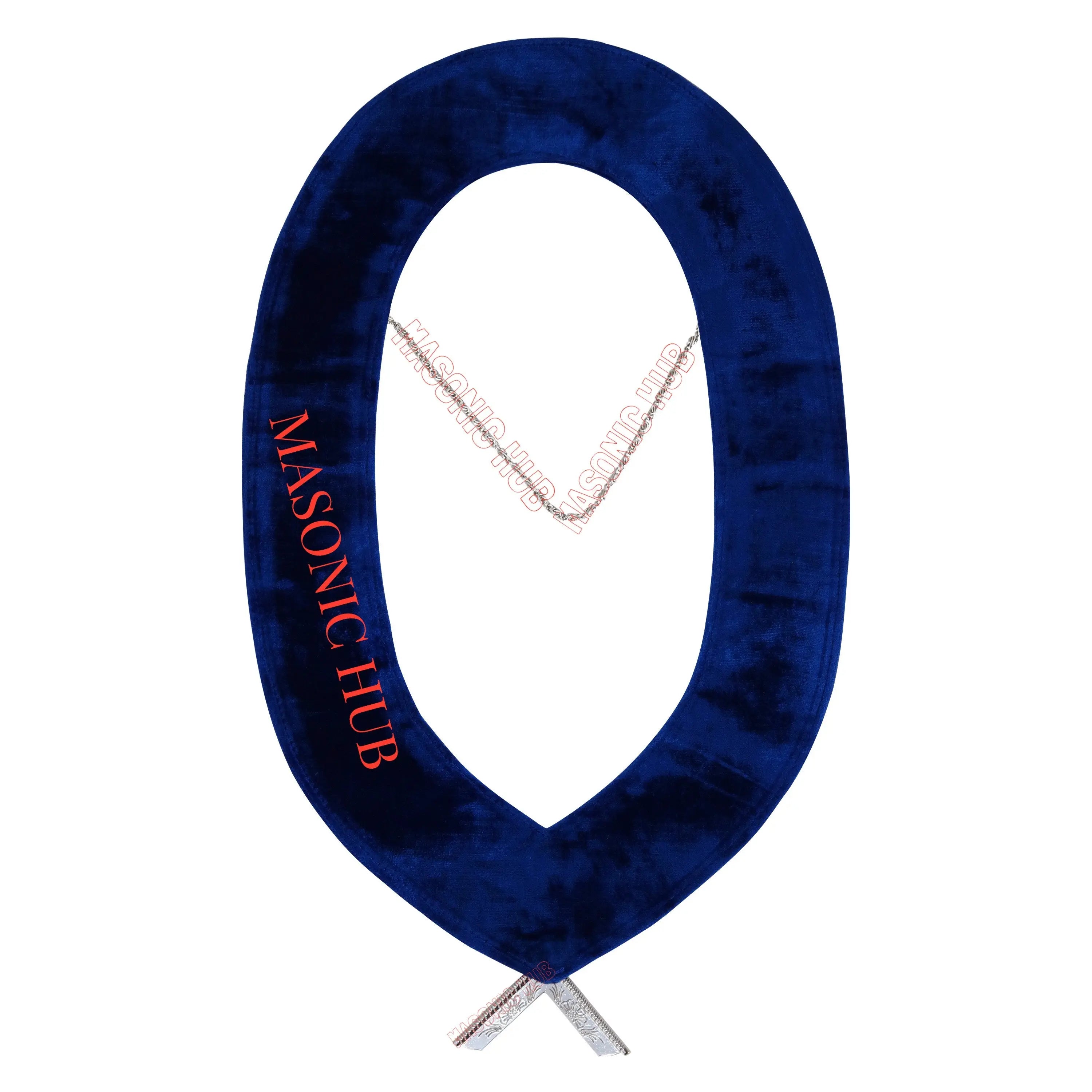 Masonic Worshipful Master Apron – 100% Lambskin with Chain Collar &amp; Free Jewel Masonic Hub