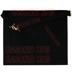 Masonic Master Mason Funeral Apron 100% Lambskin Hand Embroidered+BLACK VELVET Masonic Hub
