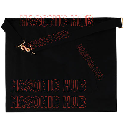 Masonic Master Mason Funeral Apron 100% Lambskin Hand Embroidered+BLACK VELVET