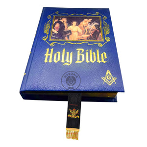 Scottish Rite Bible Marker – Hand Embroidered Black Ribbon with Gold Fringe Masonic Hub