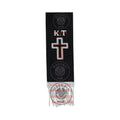 Knight Templar Black Bible Marker – Hand Embroidered Silver Cross Bullion Fringe Masonic Hub
